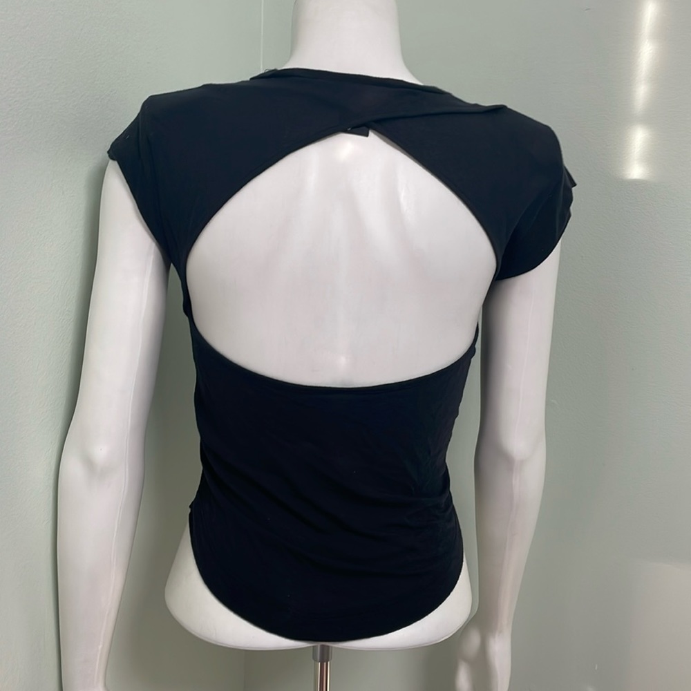 Factory by Erik Hart Black open back tee size XS